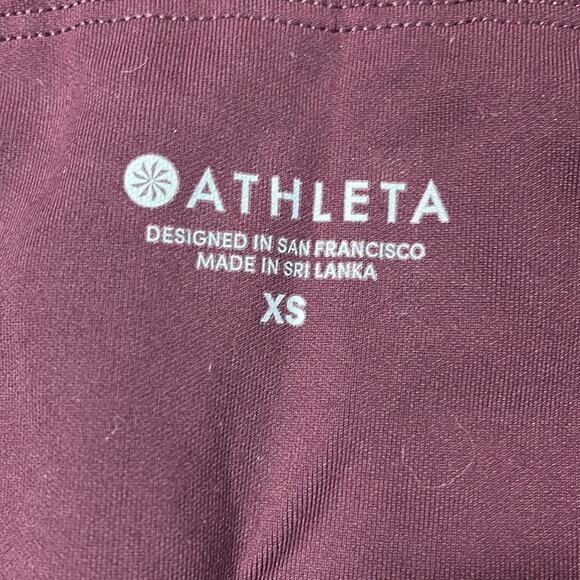 Athleta All In Crop Leggings in Maroon. - Picture 8 of 11
